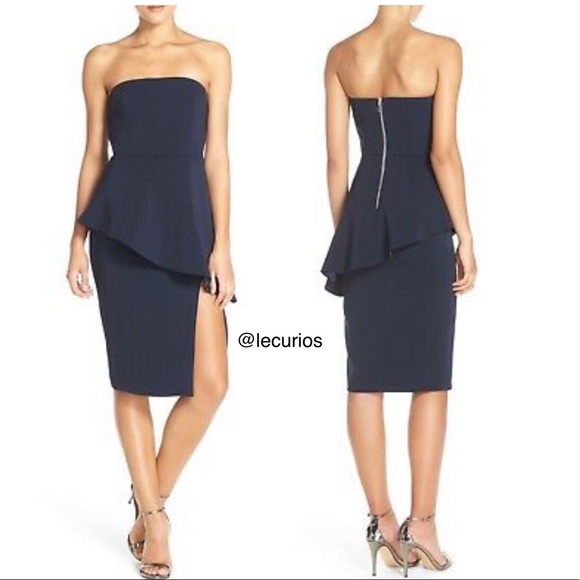 NWT Jay Godfrey Angie Peplum Dress. Size 2. Black color. - Picture 1 of 8